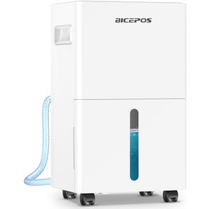 1500 sq.ft Dehumidifier for Basement, 21 Pints Dehumidifiers for Home with Drain Hose, Continuous Drainage, Auto Defrost, Intelligent Humidistat for Bedroom, Large Room, White