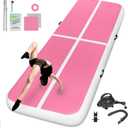 Inflatable Air Tumble Track Gymnastics Mat 10ft White Pink Purple