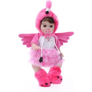 Reborn Baby Dolls, 18 Inch Large Realistic Hand-Rooted Hair Lifelike Baby Dolls with Accessories for 3+ Year Old Girls Gifts, Pretend Play, Collection