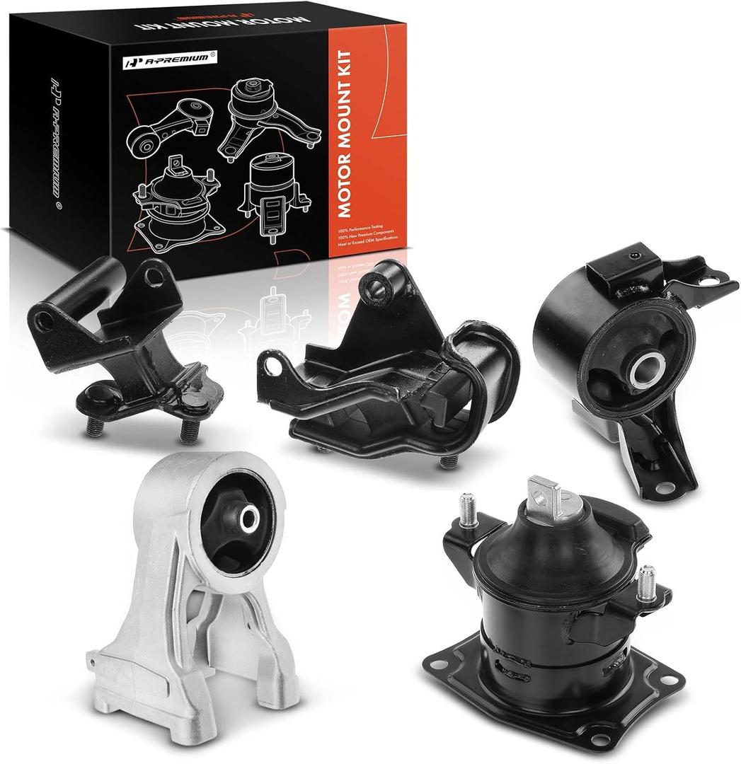 A-Premium 5PCS Engine Motor Mount and Transmission Mount Set Compatible with Honda Odyssey LX, EX, DX, NHL SE, 2008 2009 2010, VTEC, V6 3.5L, Automatic Transmission