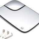 Heated Mirror Glass Left Driver Side Compatible with Dodge Ram 1500 2500 3500 2005 2006 2007 2008 2009 Replace# 5161011AA With Spotter Mirror