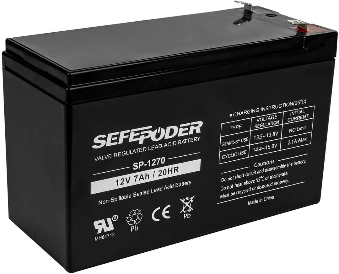 12V 7Ah Rechargeable Sealed Lead Acid Battery (F1 Terminals)