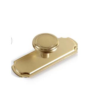 Miaokesen 1-9/64-in Light Brushed Brass (With BackPlate) Novelty Modern Cabinet Knob 6 -Pack
