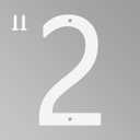 6 Inch White House Numbers for Outside, Metal Letters for Outdoor Signs, Anti-rust Aluminium House Address Letters for Front Door, Office, and Garden Decoration (Number 2)