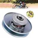 QYMOTO KT196 Go Kart Clutch Driven Pulley 16mm Bore for Coleman Minibike 16mm Drive Shaft 30 Series Torque Converter with Mounting Lock Nut (Only for 16mm Coleman Models)