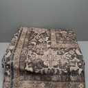 Area Rug 9x12 Retro Brown Machine Washable Living Room Rugs Distressed Vintage Floral Vacuumable Low Pile Carpet Bedroom Office Dining Room Laundry Room Non Slip Soft Lightweight