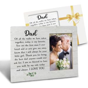 Father of the Bride 4x6 Picture Frame - Perfect Gifts from Daughter & Bride for Wedding Day