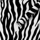 Zebra Peel and Stick Wallpaper Geometric Wall Paper Black and White Zebra Contact Paper for Bedroom Waterproof Removable Shelf Liner Decal Vinyl Roll 17.3"78.7"