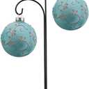 Ornament Display Stand, Iron Hanger for Christmas Glass Globe Decorations (Black 2 Pack, 12.5" x 5.6")