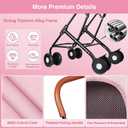 Double Pet Stroller for Dogs and Cats: Dog Stroller Foldable Travel Carriage with Detachable Carriers, Safety Belts, and 4 Lockable Wheels for Small to Medium Pets Ideal for Multi-Pet Homes (Black)