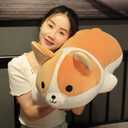 Plush Corgi Dog Shiba Inu Dog Plush Pillow Stuffed Animal Kids Plush Toy Pillow (Shiba Inu, 60cm/23.6in)