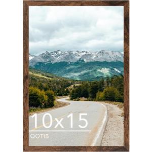 10x15 Picture Frame Deep Brown for Wall Hanging, Wood 10 x 15 Frame Photo Frame for Wall Horizontally or Vertically, Deep Brown, 1 Pack