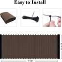 SUNLAX 3'x8' Brown Balcony Privacy Screen Fence Windscreen Cover Fabric Shade Netting Mesh Cloth with Grommets UV Protection for Patio, Backyard, Porch, Railing Shield 90%