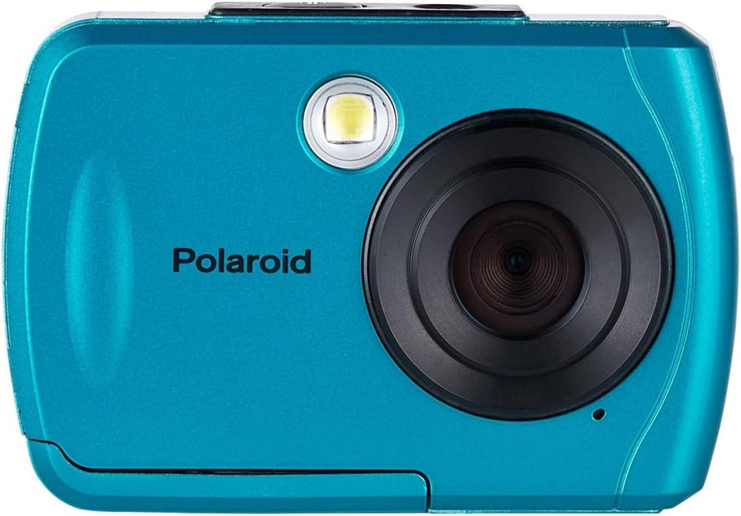 Polaroid IS048 Waterproof Instant Sharing 16 MP Digital Portable Handheld Action Camera, Teal