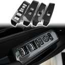 Thenice Compatible with Honda Civic Accessories Window Control Panel Door Armrest Cover Trims Interior Accessory for Civic 2022 2023 2024 2025 (Carbon Fiber Print)