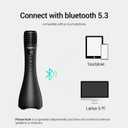TAKSTAR 15W Bluetooth Microphone with Speaker, DA10 II Wireless Handheld Mic with LED Display, 4 Modes, Noise Canceling, Portable PA System for Teaching Singing Speaking Karaoke Wedding