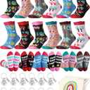 36 Pcs Social Worker Appreciation Gifts Sets Bulk Include Novelty Crew Socks Keychains with Thank You Cards Social Worker Graduation Gift for Bsw Msw Dsw Student Team Teachers, One Size