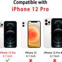 Compatible with iPhone 12 Pro Case with Cute Fashion Polka Dot Aesthetics Design, Raised Lens Edge Protection, Stylish Slim Soft TPU Protective Cover for iPhone 12 Pro, Black