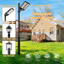 13Ft Tall Street Light Pole, Outdoor Heavy Duty Galvanized Metal Street Lamp Post with rebar Cages and Expansion Screw (13FT Black 114+76mm)