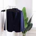 17 Inch 10 Pack Extra Large Anti Slip Satin Padded Hanger No Bumps for Coats, Sweaters,Bridal Wedding Dress Pack of 10 (Black, 10)