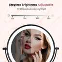 8" Vanity Mirror with Lights Rechargeable, 1X/10X Magnifying Makeup Mirror with Touch Screen, 54 LED Adjustable Brightness, 3 Color Modes, 360 Rotation for Tabletop & Bedroom