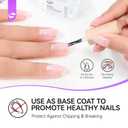 4 x Nail Ridge Filler For Damaged Nails: Gelike ec 8 in 1 Nail Strengthener for Thin Nails and Growth - Protein Nail Ridge Filler with Top Coat Free
