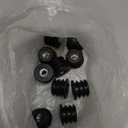 UXCELL 10Pcs M8 Thread Inserts for 25mm Round Tube, Black Plastic Plugs for Furniture Legs, Chair End Caps