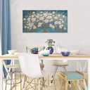Gold Tree Of Life Wall Art Decor 20"x40" Blue Canvas Wall Art For Bedroom