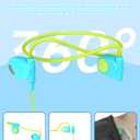 Kid Headphones for School, Air Conduction Open Ear Headphones, 3.5mm Jack Wired Cord, Ultra-Comfort, Ergonomic and Lightweight Design Perfect for School and Outdoor Activities-Blue Green