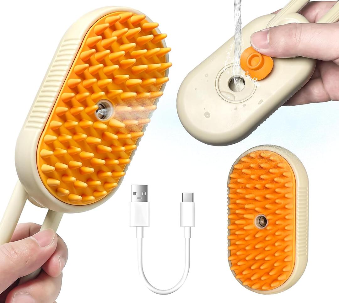 Cat/Dog Shedding Brush - Steam Grooming Brush with Water Spray, Hair Removal Comb for Pets