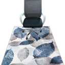 Office Chair Mat for Hardwood Floor & Low-Pile Carpet,60*48Highly Premium Quality Under Desk Mat, Desk Chair Mat for Carpet - 3.86lbs Anti-Slip Carpet Chair Mats Blue Leaf