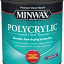 Minwax 63333 Clear Polycrylic Water-Based Protective Finish Satin, Quart, 1 Quarts (Pack of 1)