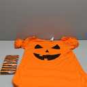 Suhine Halloween Pumpkin Costume Women Adult 2025 Orange Pumpkin Dress Striped Tight Hair Hoop Accessories (Large)