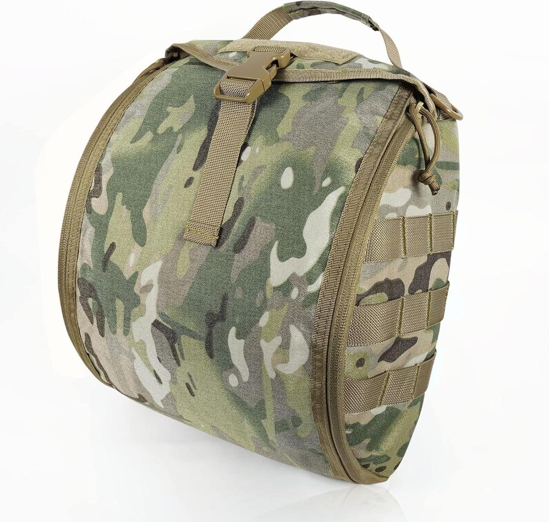 Tactical Helmet Bag Pack,Multi-Purpose Molle Storage Military Carrying Pouch for Sports Hunting Shooting Combat Helmets.