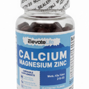 Calcium Magnesium Zinc Gummies with Vitamin D3 & K2 - High Potency Enhanced Absorption -60 Orange Gummies Flavored (60 Count (Pack of 1))