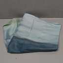 FJTP Seafoam Green Mint Navy Blue Abstract Ocean Art Painting Flax Cotton Hidden Zipper Throw Pillow Covers 20x20 in (Two Sides)