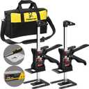 Labor Saving Arm Jack(2 Pcs),Upgraded Multi-Function Height Adjustment Lifting Device with Portable Bag,Suitable for Door & Window Lifting,Wall Tile Locator,Cabinet Jack and Board Lifter etc (13inch, Black)