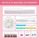 American Mahjong Set with 3-Piece Floral Mahjong Bag Set, 17.3in