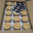 Accguan Mason Jars, glass jar 8OZ With Regular Lids(Wood Grain Iron Lid), Ideal for Jam, Honey, Wedding Favors, Shower Favors, 30 PACK