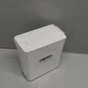 Artilife Magnetic Plastic Lint Bin with Lid for Laundry Room, 6 X 5 Inch Compact Wall Mount Lint Holder for Dryer, Small White ABS Can for Dryer Lint and Sheets