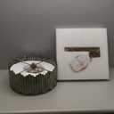 Drum Chandelier 4-Light, Brass Gold Tiffany Pendant Lighting Fixture with Stained Gradient Green Glass Shade, 16 Round Ceiling Hanging Lamp Kitchen Island Bedroom Dining Living Room