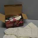 Personalized Christmas Stockings - 18 Inches Hanging Stockings with DIY Snowman Name Tags, 6 Pack Large Size Knitted Stockings for Mantels, Christmas Tree Family Holiday Decor, Green and White