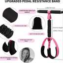 Pedal Resistance Band with Handle,Upgraded 55LBS Exercise Pedal Bands forAnkle Puller Sit-up & Leg Equipment Exercise,Multifunction Fitness Resistance Bands for Women Postpartum Recovery