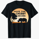 Save The Chubby Unicorns Fat Rhino Funny T-Shirt, Size M