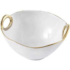 Pampa Bay Medium Bowl (White and Gold)