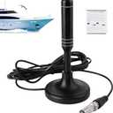 Portable Indoor/Outdoor TV Aerial With Magnetic Base Antenn a For Smart TV,High-Definition Indoor T V Antenna Digital T V Antenna, Anti-Interference Antennas With Long Range