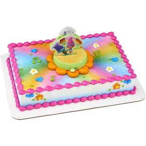 DecoSet DreamWorks Trolls Happy Cake Topper, 1-Piece Decoration Set with Interactive Characters for Fun After the Party