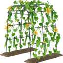 Miory Garden Arch Trellis for Climbing Plants Outdoor, 7ft Tall Plants Support Trellis for Climbing Vine Tomato Vegetable Flower Fruit, Cucumber Trellis for Raised Bed (71 x 83 Inch)