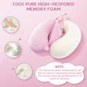 Kids Neck Pillow, Unicorn Kids Travel Neck Pillow for Traveling with Eye Mask, Toddler Travel Essentials for Road Trip Airplane Car Seat, Cute Headrest Memory Foam Pillows for Girl Gift (Pink)