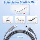 Starlink Mini USB C Cable 100W, 6.6FT/2M USB C to DC Power Cable Waterproof Outdoor for Starlink Mini Accessories, Type C to DC Power Cord Compatible with High Power Bank and PD Charger